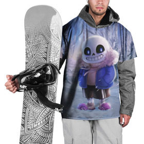 Накидка на куртку 3D с принтом Winter forest & Sans , 100% полиэстер |  | Тематика изображения на принте: sans | андертейл | подземелье | санс