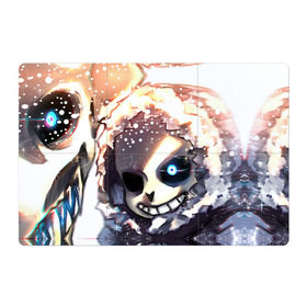 Магнитный плакат 3Х2 с принтом Sans and snow , Полимерный материал с магнитным слоем | 6 деталей размером 9*9 см | sans | андертейл | подземелье | санс