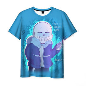 Мужская футболка 3D с принтом winter Sans , 100% полиэфир | прямой крой, круглый вырез горловины, длина до линии бедер | sans | андертейл | подземелье | санс