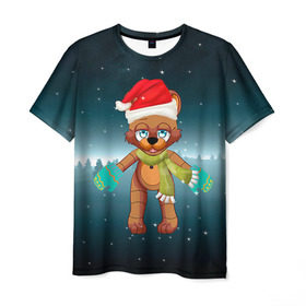 Мужская футболка 3D с принтом Five Nights At Freddy`s , 100% полиэфир | прямой крой, круглый вырез горловины, длина до линии бедер | fnaf | freddy | бонни | медведь | мишка | фнаф | фокси | фредди