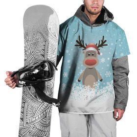 Накидка на куртку 3D с принтом Рудольф , 100% полиэстер |  | Тематика изображения на принте: ангел | ёлка | ель | зима | колокольчик | нг | новый год | олень | рождество | санта | снег