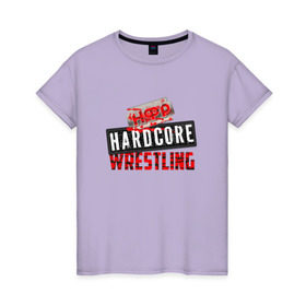 Женская футболка хлопок с принтом НФР Hardcore Wrestling , 100% хлопок | прямой крой, круглый вырез горловины, длина до линии бедер, слегка спущенное плечо | danger zone | iwf | wrestling | нфр | опасная зона | реслинг | рестлинг