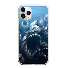 Чехол для iPhone 11 Pro матовый с принтом Голодные пираньи , Силикон |  | Тематика изображения на принте: еда | зубы | клыки | кровь | людоед | монстр | пираньи | пиранья | рыбы | ужас | хищник | челюсти | чудовище
