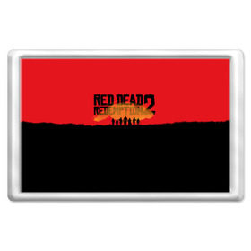 Магнит 45*70 с принтом Red Dead Redemption 2 , Пластик | Размер: 78*52 мм; Размер печати: 70*45 | Тематика изображения на принте: rdr | rdr2 | red dead redemption 2 | rockstar | дикий запад | ковбои