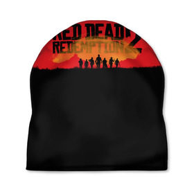 Шапка 3D с принтом Red Dead Redemption 2 , 100% полиэстер | универсальный размер, печать по всей поверхности изделия | rdr | rdr2 | red dead redemption 2 | rockstar | дикий запад | ковбои
