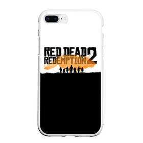 Чехол для iPhone 7Plus/8 Plus матовый с принтом Red Dead Redemption 2 , Силикон | Область печати: задняя сторона чехла, без боковых панелей | rdr | rdr2 | red dead redemption 2 | rockstar | дикий запад | ковбои