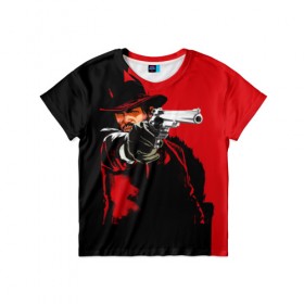 Детская футболка 3D с принтом Стрелок , 100% гипоаллергенный полиэфир | прямой крой, круглый вырез горловины, длина до линии бедер, чуть спущенное плечо, ткань немного тянется | выстрел | ковбой | оружие | пистолет | револьвер | силовые структуры | стрелять