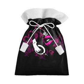 Подарочный 3D мешок с принтом Music love , 100% полиэстер | Размер: 29*39 см | dj | klub | music | губы | диджей | клуб | музыка | наушники