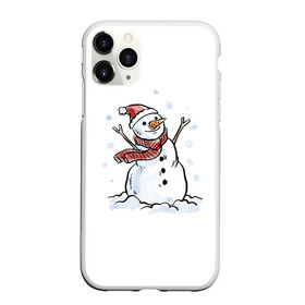 Чехол для iPhone 11 Pro Max матовый с принтом Снеговик , Силикон |  | happy new year | new year | santa claus | дед мороз | дедушка мороз | новый год | санта клаус | снеговик