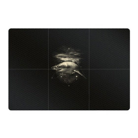 Магнитный плакат 3Х2 с принтом Cosmic Shark , Полимерный материал с магнитным слоем | 6 деталей размером 9*9 см | space | галактика | космос | рыба