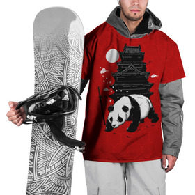 Накидка на куртку 3D с принтом Panda Warrior , 100% полиэстер |  | Тематика изображения на принте: japan | panda | панда