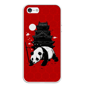 Чехол для iPhone 5/5S матовый с принтом Panda Warrior , Силикон | Область печати: задняя сторона чехла, без боковых панелей | japan | panda | панда