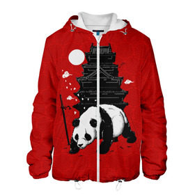 Мужская куртка 3D с принтом Panda Warrior , ткань верха — 100% полиэстер, подклад — флис | прямой крой, подол и капюшон оформлены резинкой с фиксаторами, два кармана без застежек по бокам, один большой потайной карман на груди. Карман на груди застегивается на липучку | Тематика изображения на принте: japan | panda | панда