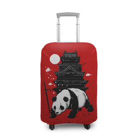Чехол для чемодана 3D с принтом Panda Warrior , 86% полиэфир, 14% спандекс | двустороннее нанесение принта, прорези для ручек и колес | japan | panda | панда