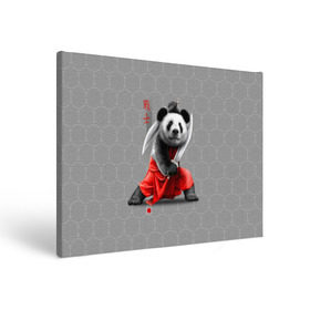 Холст прямоугольный с принтом Master Panda , 100% ПВХ |  | ninja | panda | ниндзя | панда