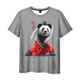 Мужская футболка 3D с принтом Master Panda , 100% полиэфир | прямой крой, круглый вырез горловины, длина до линии бедер | ninja | panda | ниндзя | панда
