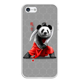 Чехол для iPhone 5/5S матовый с принтом Master Panda , Силикон | Область печати: задняя сторона чехла, без боковых панелей | ninja | panda | ниндзя | панда