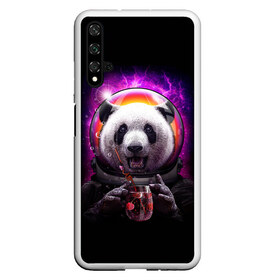 Чехол для Honor 20 с принтом Panda Cosmonaut , Силикон | Область печати: задняя сторона чехла, без боковых панелей | bear | galaxy | panda | space | star | астронавт | галактика | звезда | космонавт | космос | медведь | панда