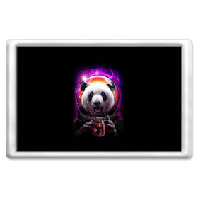 Магнит 45*70 с принтом Panda Cosmonaut , Пластик | Размер: 78*52 мм; Размер печати: 70*45 | bear | galaxy | panda | space | star | астронавт | галактика | звезда | космонавт | космос | медведь | панда