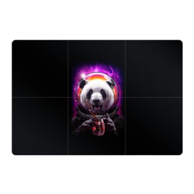 Магнитный плакат 3Х2 с принтом Panda Cosmonaut , Полимерный материал с магнитным слоем | 6 деталей размером 9*9 см | bear | galaxy | panda | space | star | астронавт | галактика | звезда | космонавт | космос | медведь | панда