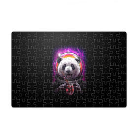 Пазл магнитный 126 элементов с принтом Panda Cosmonaut , полимерный материал с магнитным слоем | 126 деталей, размер изделия —  180*270 мм | bear | galaxy | panda | space | star | астронавт | галактика | звезда | космонавт | космос | медведь | панда