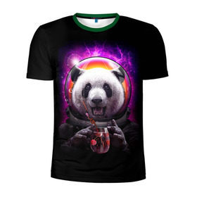 Мужская футболка 3D спортивная с принтом Panda Cosmonaut , 100% полиэстер с улучшенными характеристиками | приталенный силуэт, круглая горловина, широкие плечи, сужается к линии бедра | bear | galaxy | panda | space | star | астронавт | галактика | звезда | космонавт | космос | медведь | панда
