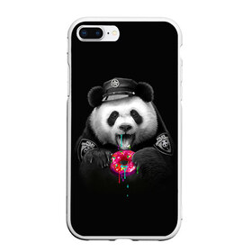 Чехол для iPhone 7Plus/8 Plus матовый с принтом Donut Panda , Силикон | Область печати: задняя сторона чехла, без боковых панелей | bear | donut | panda | police | коп | медведь | панда | пончик