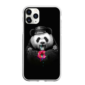 Чехол для iPhone 11 Pro Max матовый с принтом Donut Panda , Силикон |  | bear | donut | panda | police | коп | медведь | панда | пончик