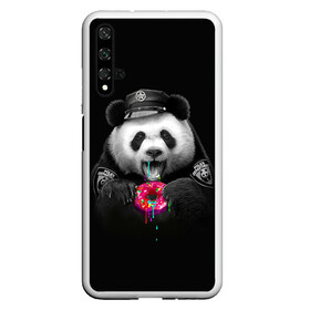 Чехол для Honor 20 с принтом Donut Panda , Силикон | Область печати: задняя сторона чехла, без боковых панелей | bear | donut | panda | police | коп | медведь | панда | пончик