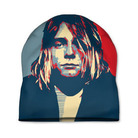 Шапка 3D с принтом Kurt Cobain , 100% полиэстер | универсальный размер, печать по всей поверхности изделия | curt | hope | kobain | nirvana | кобейн | курт | нирвана