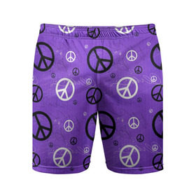 Мужские шорты 3D спортивные с принтом Peace ,  |  | abstract | hippie | hipster | swag | tie dye | абстракция | свэг | текстура | хиппи | хипстер