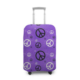 Чехол для чемодана 3D с принтом Peace , 86% полиэфир, 14% спандекс | двустороннее нанесение принта, прорези для ручек и колес | abstract | hippie | hipster | swag | tie dye | абстракция | свэг | текстура | хиппи | хипстер
