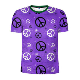 Мужская футболка 3D спортивная с принтом Peace , 100% полиэстер с улучшенными характеристиками | приталенный силуэт, круглая горловина, широкие плечи, сужается к линии бедра | abstract | hippie | hipster | swag | tie dye | абстракция | свэг | текстура | хиппи | хипстер