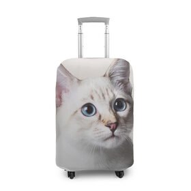 Чехол для чемодана 3D с принтом Кошечка , 86% полиэфир, 14% спандекс | двустороннее нанесение принта, прорези для ручек и колес | кот | котики | котята | кошка | рыженький | рыжий | серенький | черненький