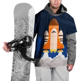 Накидка на куртку 3D с принтом Космический корабль , 100% полиэстер |  | вселенная | галактика | звёзды | космический полёт | космос | созвездие