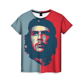 Женская футболка 3D с принтом Che Guevara , 100% полиэфир ( синтетическое хлопкоподобное полотно) | прямой крой, круглый вырез горловины, длина до линии бедер | че гевара