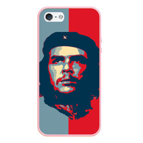 Чехол для iPhone 5/5S матовый с принтом Che Guevara , Силикон | Область печати: задняя сторона чехла, без боковых панелей | че гевара
