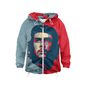 Детская ветровка 3D с принтом Che Guevara , 100% полиэстер | подол и капюшон оформлены резинкой с фиксаторами, по бокам два кармана без застежек, один потайной карман на груди | Тематика изображения на принте: че гевара