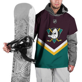 Накидка на куртку 3D с принтом Anaheim Ducks , 100% полиэстер |  | america | canada | hockey | nhl | usa | америка | канада | лед | нхл | сша | хоккей