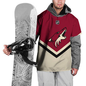Накидка на куртку 3D с принтом Arizona Coyotes , 100% полиэстер |  | Тематика изображения на принте: america | canada | hockey | nhl | usa | америка | аризона | канада | койотис | лед | нхл | сша | хоккей