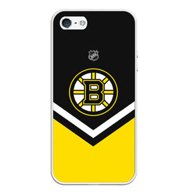 Чехол для iPhone 5/5S матовый с принтом Boston Bruins , Силикон | Область печати: задняя сторона чехла, без боковых панелей | america | canada | hockey | nhl | usa | америка | бостон | брюинз | канада | лед | нхл | сша | хоккей