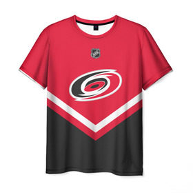Мужская футболка 3D с принтом Carolina Hurricanes , 100% полиэфир | прямой крой, круглый вырез горловины, длина до линии бедер | Тематика изображения на принте: america | canada | hockey | nhl | usa | америка | канада | каролина | лед | нхл | сша | харрикейнз | хоккей