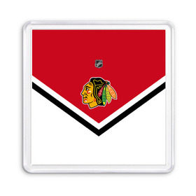 Магнит 55*55 с принтом Chicago Blackhawks , Пластик | Размер: 65*65 мм; Размер печати: 55*55 мм | america | canada | hockey | nhl | usa | америка | блэкхокс | канада | лед | нхл | сша | хоккей | чикаго