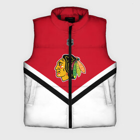 Мужской жилет утепленный 3D с принтом Chicago Blackhawks ,  |  | america | canada | hockey | nhl | usa | америка | блэкхокс | канада | лед | нхл | сша | хоккей | чикаго