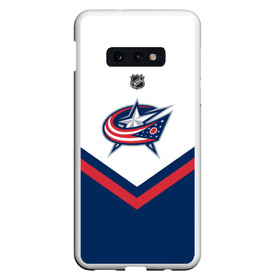 Чехол для Samsung S10E с принтом Columbus Blue Jackets , Силикон | Область печати: задняя сторона чехла, без боковых панелей | america | canada | hockey | nhl | usa | америка | блю | джекетс | канада | коламбус | лед | нхл | сша | хоккей