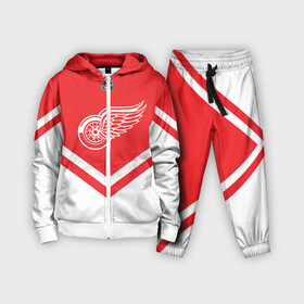 Детский костюм 3D с принтом Detroit Red Wings ,  |  | america | canada | hockey | nhl | usa | америка | детройт | канада | лед | нхл | ред | сша | уингз | хоккей