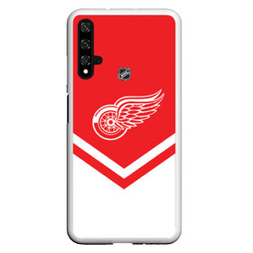 Чехол для Honor 20 с принтом Detroit Red Wings , Силикон | Область печати: задняя сторона чехла, без боковых панелей | america | canada | hockey | nhl | usa | америка | детройт | канада | лед | нхл | ред | сша | уингз | хоккей