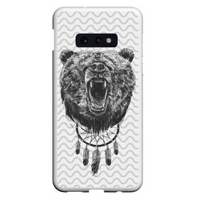 Чехол для Samsung S10E с принтом Bear Dreamcatcher , Силикон | Область печати: задняя сторона чехла, без боковых панелей | bear | beast | forest | russia | siberian | зверь | лес | ловец | медведь | россия | сибирь | сон | ярость