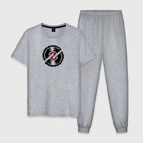 Мужская пижама хлопок с принтом Dave Striders logo , 100% хлопок | брюки и футболка прямого кроя, без карманов, на брюках мягкая резинка на поясе и по низу штанин
 | homestuck | strider | t shirt_logo | дейв_страйдер | страйдер | хоумстак