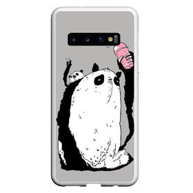 Чехол для Samsung Galaxy S10 с принтом panda , Силикон | Область печати: задняя сторона чехла, без боковых панелей | Тематика изображения на принте: dd | drop dead | dropdead | panda